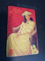 POLINESIA FRANCAISE  CHIPCARD  30 UNITS   LADY WITH GITAR / ESTHER     POLYNESIEN                **4968** - Polinesia Francese