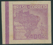 BRASILIEN 1942 Gründung Der Stadt Goiânia Goiás 400R Violett Landkarte **  ABART - Ongebruikt