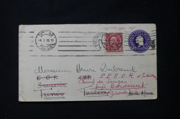ETATS UNIS - Entier Postal + Complément De Colombus Pour La Tunisie Et Redirigé Vers La France En 1938 - L 89500 - 1921-40