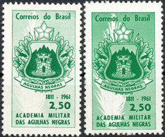 BRAZIL 1961 150th Anniversary Military Academy 2.50 Cr. U/M VARIETY WRONG COLOR - Unused Stamps