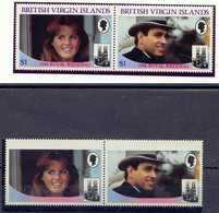 BRITISH VIRGIN ISLANDS 1986 Wedding Prince Andrew & Sarah MISSING LILAC COLOUR - Vierges (Iles), Britann.