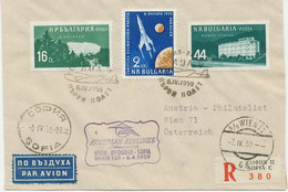 BULGARIEN 1959, Kab.-R-Erstflug Der AUA - Austrian Airlines "SOFIA – WIEN" - Airmail