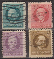 Personnalités - CUBA - Hommes D'état - N° 175-176-177-180 - 1917 - Gebraucht