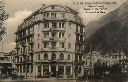 Chamonix Mont Blanc * Avenue De La Gare Et Hôtel Restaurant CARLTON - Chamonix-Mont-Blanc