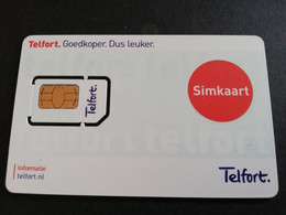 NETHERLANDS GSM SIM  CARD / TELFORT  WITH  CHIP     OLDER CARD  MINT   ** 4973** - Cartes GSM, Prépayées Et Recharges