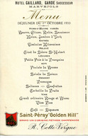 48.LOZERE.MARVEJOLS.MENU  DE LA MAISON GAILLARD. (PUB VIN DE SAINT  PERAY COTTE-VERGNE ) - Menus