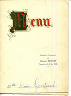 84.VAUCLUSE.CARPENTRAS.MENU DE L'HOTEL DE L'UNIVERS POUR  PREMIERE COMMUNION. - Menus