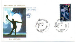 1994 -- FDC  -- Artistes Du Music-Hall---- Yves MONTAND .......cachet  Marseille  - 13 - 1990-1999