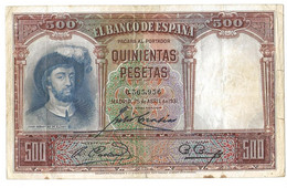 500 Pesetas Espagne 1931 - 500 Pesetas