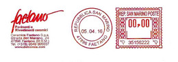 SAN MARINO - 2016 CERAMICA FAETANO - Ema Affrancatura Meccanica Rossa Red Meter Su Busta Non Viaggiata - 1986 - Lettres & Documents