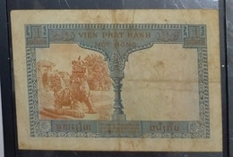 Indochina Indochine Vietnam Viet Nam Laos Cambodia 1 Piastre VF Banknote Note / Billet 1954 - Pick# 105 / 02 Photo - Indocina