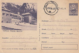 94003-POIANA BRASOV SPORT HOTEL, TOURISM, POSTCARD STATIONERY, 1965, ROMANIA - Hôtellerie - Horeca