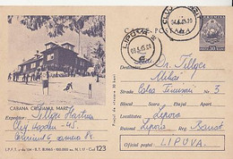 94006- CRISTIANUL MARE CHALET, SKIING, TOURISM, POSTCARD STATIONERY, 1965, ROMANIA - Autres & Non Classés