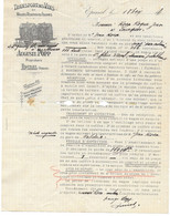 1908 EPINAL - TRANSPORT DE VINS AUGUSTE POPP - DOCUMENT A ENTETE - Documents Historiques