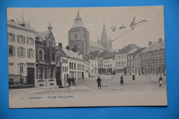 Soignies 1908: Place Guillaume Animée. Photo Bertels - Soignies
