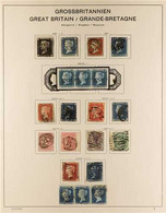 GREAT BRITAIN 1841 - 1926 USED COLLECTION Including 1840 1d Intense Black (3 Margin, Repaired), 1d Blue (good 4 Margin), - Other & Unclassified