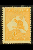 1913-14 4d Orange-yellow 'Roo, SG 6a, Fine Mint, Very Lightly Hinged. For More Images, Please Visit Http://www.sandafayr - Andere & Zonder Classificatie