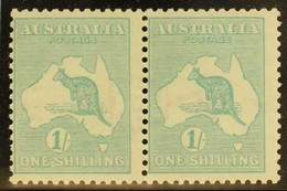 1915-27 1s Blue-green Roo, Die IIB, Watermark Sideways, SG 40ba (BW 33aa) Fine Mint Horiz Pair Which Nicely Shows A Full - Andere & Zonder Classificatie