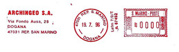 SAN MARINO - 1996 ARCHINGEO Cancelleria - Ema Affrancatura Meccanica Red Meter Su Busta Non Viaggiata - 1999 - Briefe U. Dokumente