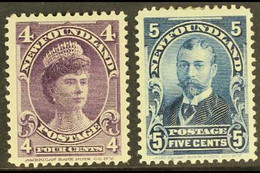 1897-1918 4c Violet And 5c Blue Portraits, SG 89/90, Very Fine Mint. (2 Stamps) For More Images, Please Visit Http://www - Andere & Zonder Classificatie