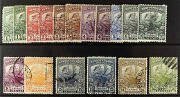 1919 Contingent Set, SG 130/141, With Both Shades Of 1c, 2c, 3c, 4c, And 16c, Fair To Fine Used. (17 Stamps) For More Im - Andere & Zonder Classificatie