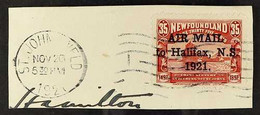 1921 Air 35c Red, SG 148f, On A Piece With Full 26 Nov. Machine Cancel. For More Images, Please Visit Http://www.sandafa - Andere & Zonder Classificatie