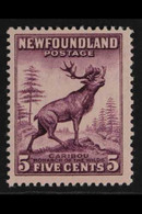 1932 5c Violet "Caribou", Variety "wmk Top Of Shield To Right", SG 225cw, Very Fine Mint. For More Images, Please Visit  - Andere & Zonder Classificatie