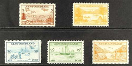 1933 Complete "Labrador" Air Set, SG 230/234, Very Fine Mint. (5 Stamps) For More Images, Please Visit Http://www.sandaf - Andere & Zonder Classificatie