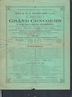 ANCIEN AFFICHE OU PROGRAMME GRAND CONCOURS SOCIÉTÉ DE TIR DE BRIE COMTE ROBERT 1900 : - Posters