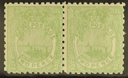 1892-93 2d Green Perf. 11 X 10, SG 83, Horizontal Pair, Never Hinged Mint (2 Stamps) For More Images, Please Visit Http: - Fiji (...-1970)