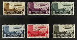 DODECANESE ISLANDS EGEO. 1933 Zeppelin Complete Air Post Set, Sass S.31, SG 116/21, Fine Used (6 Stamps) For More Images - Andere & Zonder Classificatie