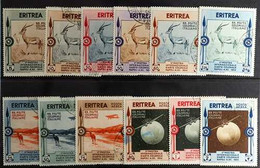 ERITREA 1934 Colonial Exhibition Compete Set Incl Airs (Sassone 220/A6, SG 216/27), Fine Cds Used, 80c With Small Blue I - Andere & Zonder Classificatie