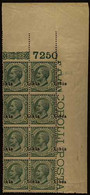LIBYA 1912-15 5c Green OVERPRINT SHIFTED TO RIGHT "ibia L" Variety, Sassone 3p, Never Hinged Mint Upper Right Corner BLO - Andere & Zonder Classificatie