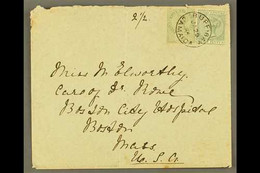 1894 (Jan 29) Envelope To USA Bearing QV ½d & 2d (SG 16a & 28) Tied By Fine Crisp BUFF BAY Cds. For More Images, Please  - Jamaica (...-1961)