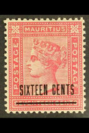 1883 16c On 17c Rose, SG 115, Very Fine Mint. For More Images, Please Visit Http://www.sandafayre.com/itemdetails.aspx?s - Mauritius (...-1967)