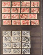 1918-19 BRADBURY SEAHORSES USED HOARD Good To Fine Used Stamps On Stock Cards, Includes 1918-19 2s6d (x64 Shades), 5s (x - Zonder Classificatie