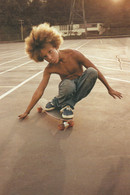 Postcard - Skate Boarding In The Seventies By H. Holland - Love The Hair - New - Skateboard