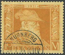 BAYERN 90II O, 1911, 10 M. Luitpold, Type II, Pracht, Mi. 400.- - Otros & Sin Clasificación