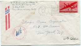 LETTRE PAR AVION CENSUREE (AFFR US) (TROUPES AMERICAINES EN NOUVELLE-CALEDONIE) DEPART U.S. NOV 30 1943 NAVY POUR LES... - Covers & Documents