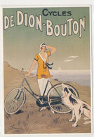 Fantaisie Humour - Repro D'Affiche Fournery 1925 - Cycles De Dion Bouton   Femme élégante En Bord De Mer Chien - Sonstige