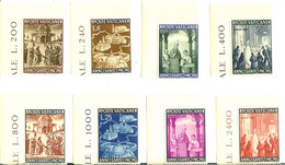 SERIE 8 TIMBRES AVEC COIN POSTE VATICANE ANNO SANTO MCML - FDC