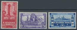 ITALIEN 369-71 **, 1931, Marineakademie Livorno, Postfrischer Prachtsatz, Mi. 85.- - Sin Clasificación