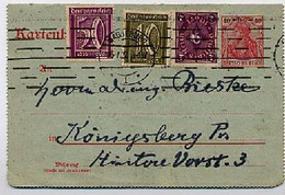 DR K 21 Kartenbrief Magdeburg - Königsberg 1922  Kat. 17,50 + € - Other & Unclassified