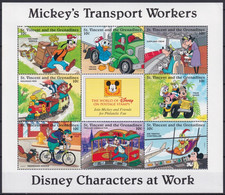 F-EX23386 ST VINCENT & GRENADINES MNH 1996 DISNEY MICKEY MOUSE DONALD DUCK TRANSPORT WORKERS. - Disney