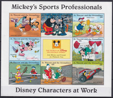 F-EX23387 ST VINCENT & GRENADINES MNH 1996 DISNEY MICKEY MOUSE DONALD DUCK SPORTS PROFESSIONALS - Disney