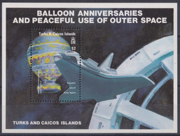 F-EX23203 TURK & CAICOS MNH 1983 SPACE ASTRONAUTIC 200th MANNED FLIGHT BALLOON. - Otros & Sin Clasificación