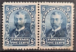 NEWFOUNDLAND 1897/1901 - Canceled - Sc# 85 - 5c - PAIR! - 1865-1902