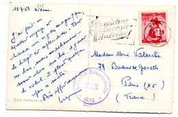 Autriche -- 1953 --carte Postale De Vienne Pour PARIS (France)--timbre...cachet Wien 1 + Cachet Censure Allié Z1-223 - Storia Postale