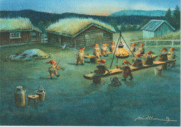 Elves - Gnomes - Brownies Camping - Elf Playing The Violin - Kjell E. Midthun - Andere