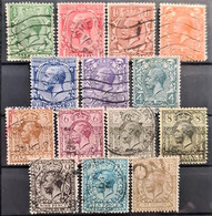 GREAT BRITAIN 1912/13 - Canceled - Sc# 159-172 - Used Stamps